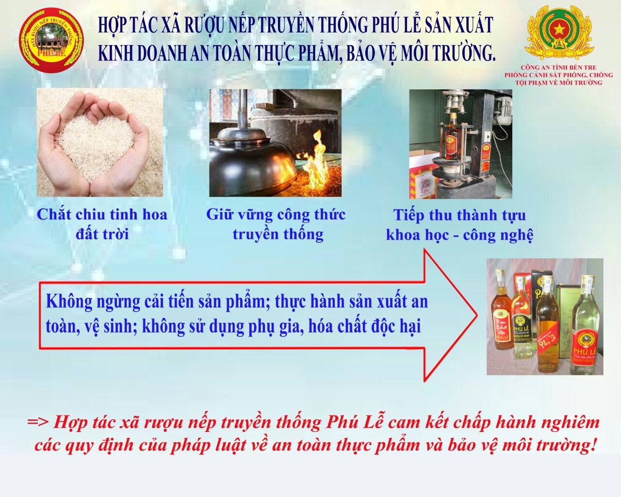 Quy trình nấu rượu HTX Rượu nếp truyền thống Phú Lễ